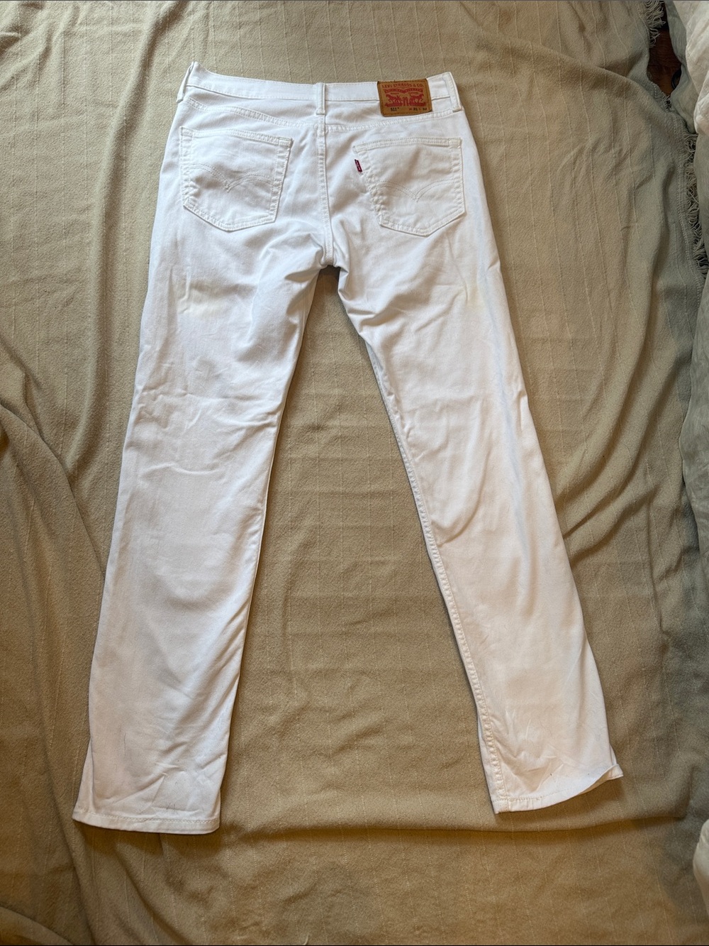 Levi’s 511 White Straight-Leg Jeans | Classic White Denim | Men’s Size 32x34